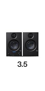 PreSonus Eris 3.5 Studio Monitors, Pair — Powered, Active Monitor Speakers for Near Field Music Production, Desktop Computer, Hi-Fi Audio
