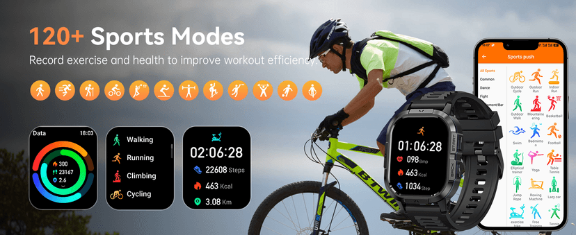 Smart Watch for Men Fitness Tracker: Waterproof Military Digital Mens Watches Running Make Answer Call Smartwatch Android Phone iPhone Samsung Compatible Sleep SpO2 Heart Rate Monitor Step Pedometer