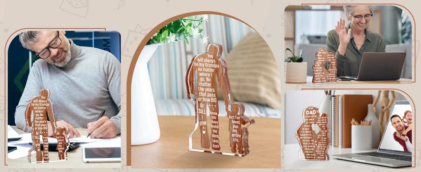 Dad Gifts from Daughter Dad Birthday Gift from Daughter - Christmas Best Dad Ever Gifts Idea Daddy Bpnus New Dad Gift Father's Day Valentines Easter Desk Decor Acrylic Plaque Sign