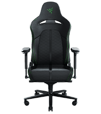 Razer Enki Gaming Chair: All-Day Comfort - Built-in Lumbar Arch - Optimized Cushion Density - Dual-Textured, Eco-Friendly Synthetic Leather - Reactive Seat Tilt & 152-Degree Recline - Black/Green