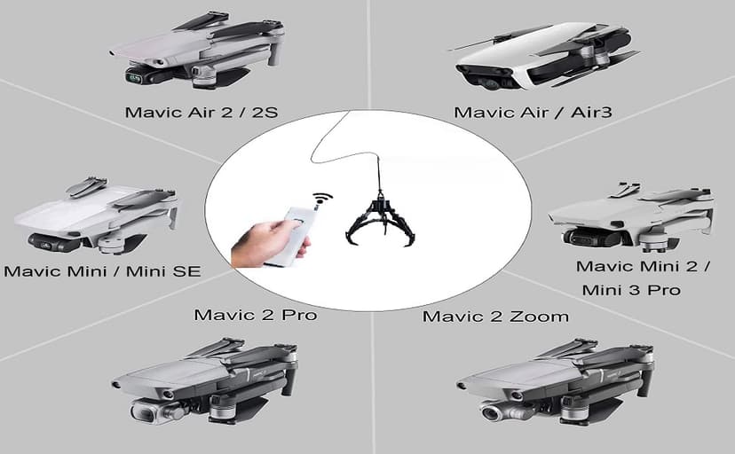Drone remote control intelligent mechanical claw/hook air releaser pick-up device fishing cast bait fixed-point drop device for DJI drone (We don't sell drones)