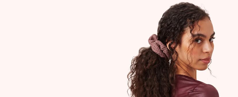 Machine-washable cotton-blend elastic hair ties for comfortable daily wear, wide assortment of colors to suit any look Scünci Hair Scrunchies, Waffle Knit Cotton, No-Damage, 36 Count B07S3KGBHL