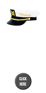 Bachelor Party Captain's Hat - Groom to Be Nautical Bachelor Hat | Funny Accessory Boats n' Hoes Bridal Shower