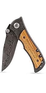 ZENNLAB Best Man Groomsman Gifts from Groom, Wedding Gift for Groomsman, Groomsman Proposal Gifts, Best Man Proposal Gifts, Groomsman Pocket Knife Gift for Men, brown