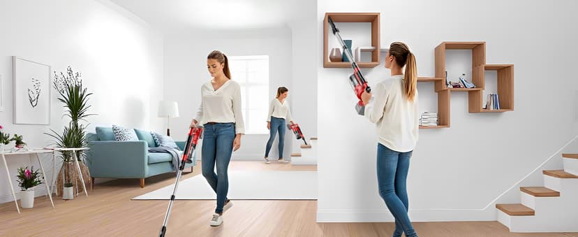 350W Cordless Vacuum Cleaner for Milwaukee M18 Battery, 35kPa Brushless Lightweight Stick Vacuum with 3 Mode Suction, 6 in 1 Stick Vacuum Cleaner with HEPA for Floor, Carpet, Car, Battery Not Included