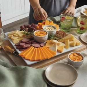 The Swiss Colony 27 Favorites Food Gift Set, Summer Sausage Meats and Cheeses, Assorted Chocolates, Candies, Petits Fours, Cheese & Charcuterie Board Gifts Basket, Holiday, Christmas - Holiday Red Box