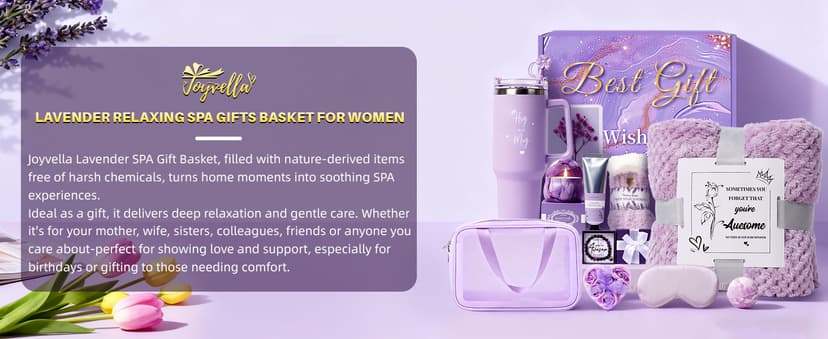 Birthday Gift for Women, Luxury Self Care Spa Gift Basket with Blanket for Mom, Wife, Sister, Friend, Girlfriend, Grandmother, Get Well Soon & Christmas gift for Her B0FKMYHG7N