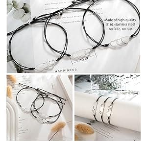 Tarsus 2/3/4/5/6 Pcs Best Friend Bracelets Bff Matching Heart Bracelet Best Friend Friendship Gifts for Women Friends Girls Teen