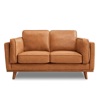 Valencia Artisan Full Leather Loveseat Sofa 66”| Pure Full Italian Nappa Leather Couch, Solid Wood Accent, Ultimate Comfort, Black