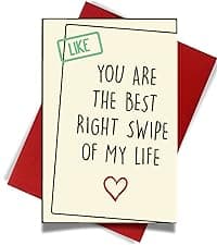 Cheerin Anniversary Day Cards for Him and Her - Romantic Greeting Card with Envelope - Sweet Birthday Card for Husband Wife Girlfriend Boyfriend