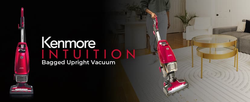 Kenmore Intuition BU4020 Bagged Upright Vacuum Pet Friendly Lift-Up Carpet Vacuum Cleaner 2-Motor Power Suction with HEPA Filter, Pet Handi-Mate, 3-in-1 Combination Tool for Carpet, Floor, Pet Hair