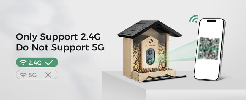 TT Nature Bird Feeder with Camera, Upgraded 1.5L Smart Birdhouse Al Identify for 10000 Plus Species, Auto Capture & Real-time Notifications, Ideal Gift for Bird Lovers (Iron Roof)