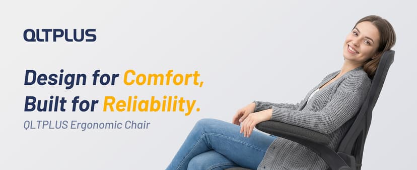 Office Desk Chair for Long Hours & Lower Back Pain Relief – 4“ Thick Molded Foam Cushion, Enhanced Lumbar Support, Padded Flip-up Armrests, Ideal for Office or Study, Black