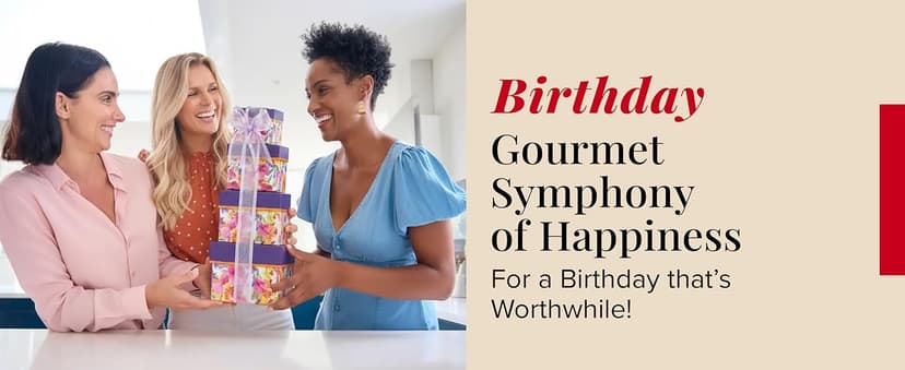 Broadway Basketeers Gift Basket Tower Snack Gifts for Women, Men, Families, College – Delivery for Birthday, Appreciation, Thank You, Get Well Soon Care Package