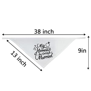 Engagement Gift, My Humans are Getting Married Dog Bandana, Wedding Photo Prop, Pet Scarf, Dog Engagement Announcement, Pet Accessories (Black) B09FDTW997