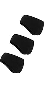 BBTO 3 Pcs Fleece Ear Warmers Muffs for Men Women Headband Ear Muffs Winter Covers for Cold Weather Running Cycling Ski