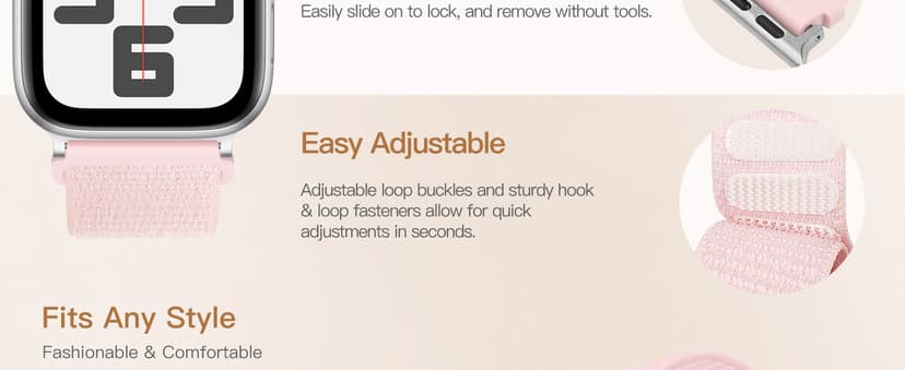 6 Pack Nylon Sport Loop Band Compatible with Apple Watch Band 38mm 40mm 41mm 42mm 44mm 45mm 46mm 49mm Women Men, Soft Adjustable Braided Replacement Straps for iWatch Series 11 10 9 8 7 6 5 4 3 2 1 SE Ultra