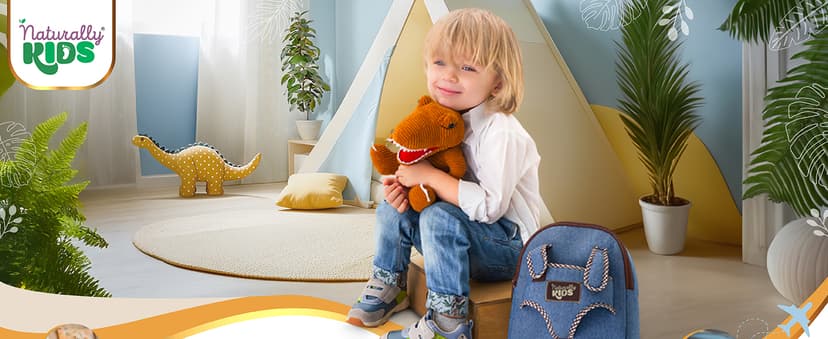 2-in-1 Dinosaur backpack, Dinosaur Toys for Kids 3-5, 2-4 in Gift-Ready Box, 2 Year Old Boy Birthday Gift & Christmas Naturally KIDS Toddler Backpack w. Plush Dinosaur Toy, Kids Gift 2 3 4 5 B07WG9G1H3
