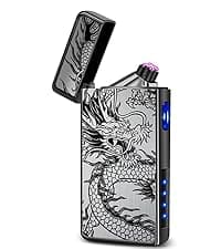 LcFun LcFun Waterproof Electric Dual Arc Lighter USB Rechargeable Outdoor Windproof Flameless Plasma Lighters for Camping, Hiking, Adventure, Survival Tactical Gear Stocking Stuffers Gifts for Men