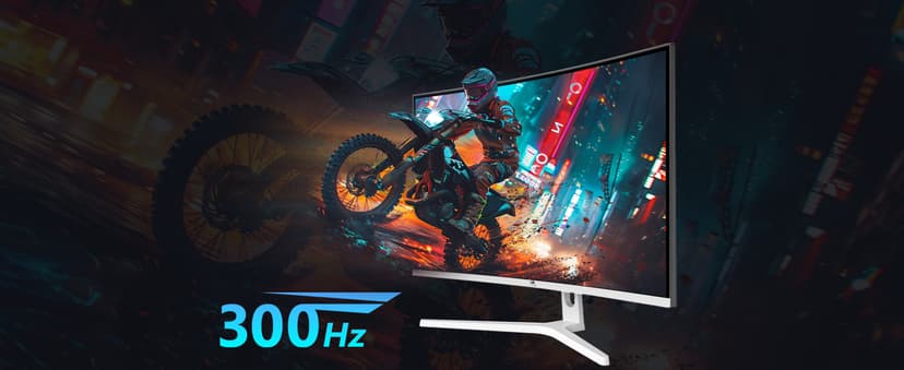 Z Z-EDGE 27 inch Curved Gaming Monitor, FHD 1080P 300Hz 240Hz Computer Monitor, Ultra-Fast MPRT 1ms Curved Monitor, 1500R, 16.7M Colors, UG27H Frameless Bezel, 2X DP 1.4 Ports and 2X HDMI 2.0 Ports