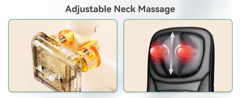 Snailax shiatsu Neck & Back Massager with Heat, Full Back Kneading Shiatsu or Rolling Massage, Massage Chair pad with Height Adjustment, Back Massager for Neck and Shoulder