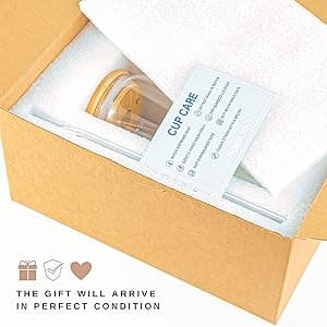 Gifts for Girlfriend - Girlfriend Gifts for Women - Anniversary, Valentines, Birthday Cup for Her - Romantic Love Glass for Her - 16 Oz Can Glass with Lid, Straw & Brush