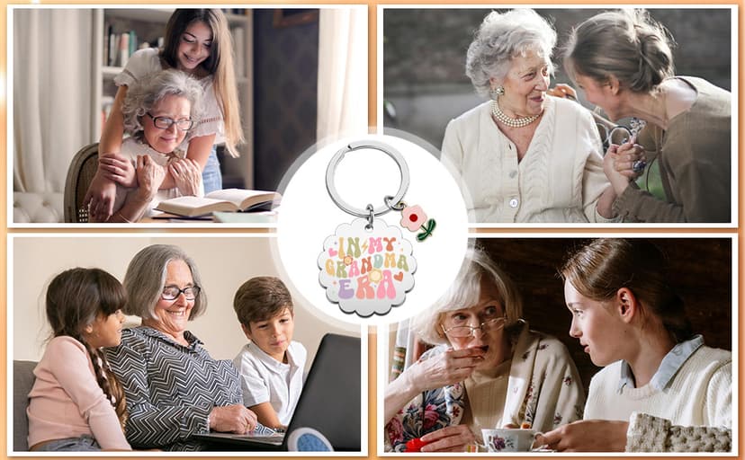 New Grandma Gifts First Time Grandma Gift for Grandmas Keychain Best Grandmas Gift Ideas Grandmother Keepsake Jewelry Gifts for New Baby Christmas Birthday Present for Her