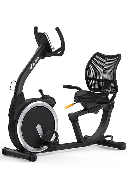 Under Desk Bike Pedal Exerciser, Quiet Magnetic Mini Exercise Bike with MERACH App for Arm, Leg Recovery, Physical Therapy, Smooth Foot Desk Cycle