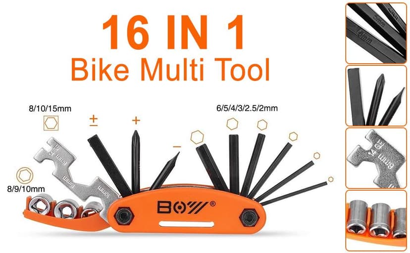 Bicycle Repair Bag With Tire Pump, Portable Tool Kit for Camping Travel - Bike Glueless Patches, Maintenance Essentials All in One Safety Kit B079K5N7KF