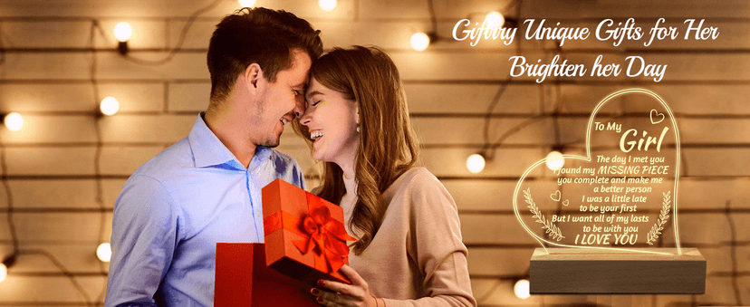 Romantic Gifts for Girlfriend, to My Girlfriend Engraved Night Light, I Love You Gifts for Her, Cute Girlfriends Anniversary Birthday Gifts for Her from Boyfriends