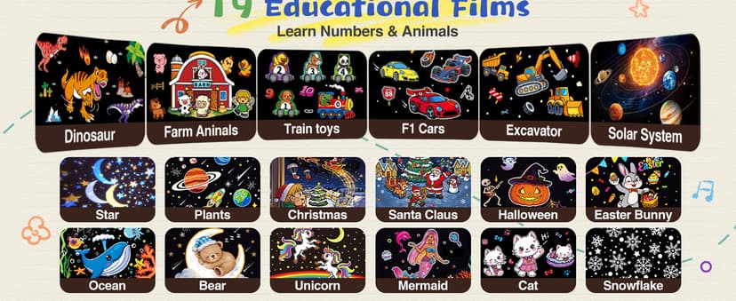 Montessori Car Toys for 1-3 Year Old Boys, Learning Toddler Birthday Gifts,15 White Noise Sounds,Remote Timer Rechargeable Montessori Toys for Boys 1-3 Year Old Gifts,19 Films Train Projector Light B0H1QJXVGG