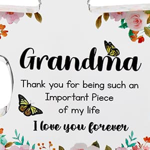Gifts for Grandma - Engraved Acrylic Puzzle Piece - Mothers Day Adorable Grandma Presents for Birthday, Christmas, Thanksgiving Paperweights - Elegant Decorative Plaque with Lovely Quote - Chic Home