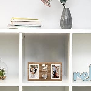 Personalized Wedding Gifts for Couples, Bridal Shower Gift for Bride, Mr & Mrs Photo Frame Holds 2pcs 4x6 Pictures, Unique Wedding Gifts for Newlyweds