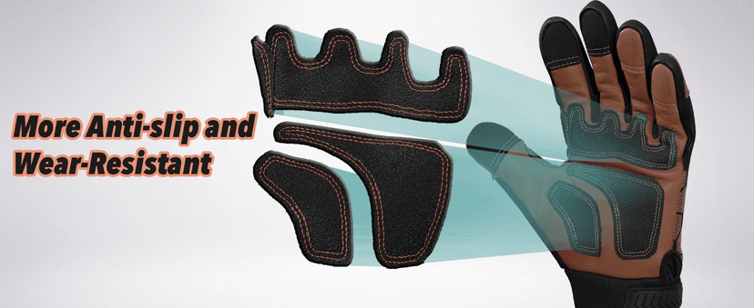 SLARMOR Winter Work Gloves for Men, Insulated, Waterproof, Touch Screen, Warm Thinsulate Lining for Cold Weather