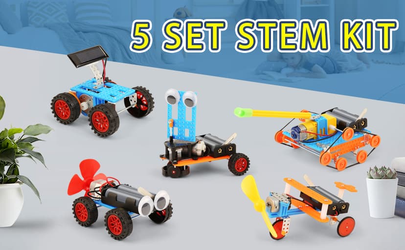 STEM Kits for Kids Crafts 6-8 8-12, Boys Gifts Toys for 6 7 8 Year Old Boy Birthday Gift Ideas, STEM Toys Crafts 6+ 7+ yr, Robotics Science Kits Activities Robot Building Age 8-10 9 10 11 12 13 14