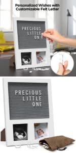 Baby Sonogram Picture Frame with Countdown Weeks - Standard 4"x3" Ultrasound Photo - Pregnancy Announcements Ideas - Gender Reveal Baby-Shower Gift - New Mom Expecting Parents to Be Keepsake Gifts