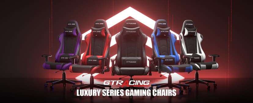 GTRACING Gaming Chair Racing Office Computer Ergonomic Video Game Chair Backrest and Seat Height Adjustable Swivel Recliner with Headrest and Lumbar Pillow Esports Chair (Red)