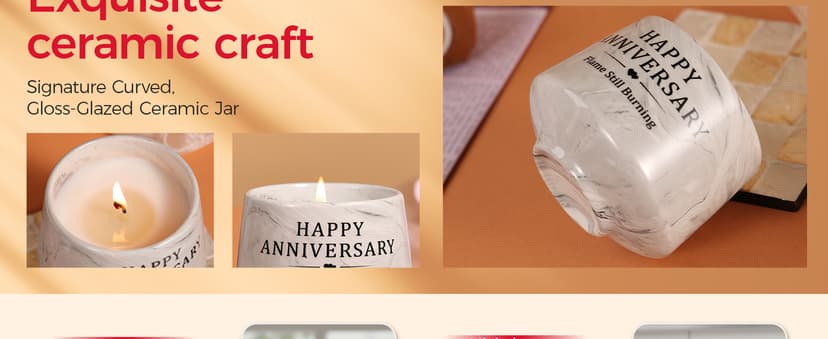 Happy Anniversary Candle – Aniversario Gifts for Couple,Women,Men 6oz Lavender Scented Candle,Anniversary Romantic Gifts for Him & Her B0G4GGC4Y6