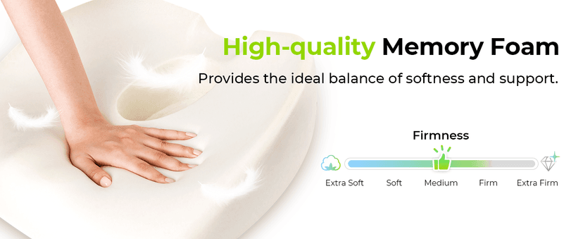 AUVON Innovative Donut Pillow Hemorrhoids Scientific Center Hole and Tailbone Cutout, Orthopedic Pain Relief Donut Seat Cushion for Coccyx, Sciatica, Postpartum Pregnancy, After Surgery Sitting Relief