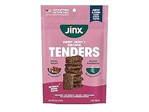 1 Pack Healthy Dog Treats Training with Real Beef & Fiber Rich Banana - Stocking Stuffer Gifts - Puppies, Adults & Seniors Jinx Holiday Dog Training Treats, Beef & Banana, Christmas Dog Treats, 4oz B0HCF87YPN