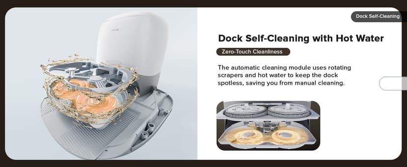 roborock Qrevo Curv Robot Vacuum and Mop, Zero-Tangling, AdaptiLift Chassis, FlexiArm Technology, Al Obstacle Recognition, 17mm Mop Lift, 18,500Pa Suction, Hot Water Mop Washing & Dock Self Cleaning