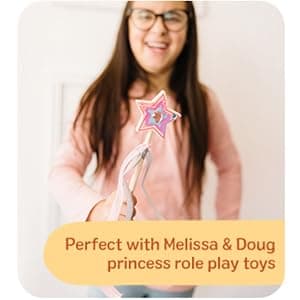 27 Piece Arts & Crafts Activity, Princess Pretend Play, Wooden Star, Paint, Gems, Ribbons, Preschool Toys for Kids, Ages 4+ Melissa & Doug Created by Me Princess Wand Wooden Craft Kit B00S6UZUSS