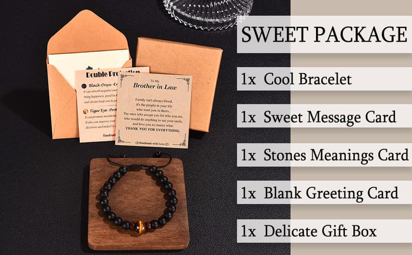 Gifts for Husband Brother Boyfriend Uncle Son Nephew Grandson Fiance Stepdad New Dad First Time Dad To Be Bracelet Gifts, Graduation Fathers Day Birthday Christmas Anniversary Valentines Day Gifts for Him Teen Boy Men
