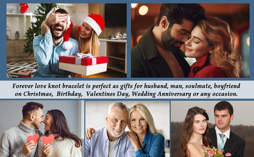 Gifts for Men Him Husband Boyfriend Dad Son Grandson Nephew, Cool Love Infinity Leather Bracelets Fathers Day Ideas Present Gift for Birthday Anniversary Retirement Christmas