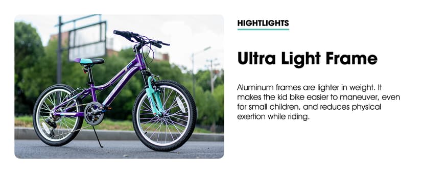 HILAND 20 Inch 26 Inch Mountain Bike for Women Girl, Lock-Out Suspension Fork, Aluminum Frame, Adult Ladies Mens MTB Bicycle