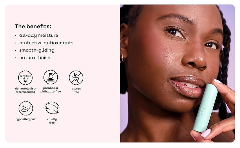 eos Natural Shea Lip Balm- Birthday Cake, All-Day Moisture Lip Care Products, 0.14 oz