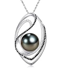 NONNYL Mothers Day Gifts for Mom, Wife, Women - Tahitian Black Pearl Necklace - Wedding, Birthday, Anniversary, Valentine's, Christmas Jewelry B0CSKR4M5V