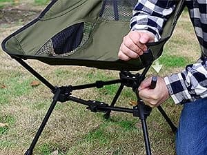 MARCHWAY Lightweight Folding High Back Camping Chair with Head Support, Stable Portable Compact for Outdoor Camp, Travel, Beach, Picnic, Festival, Hiking, Backpacking (Highback Khaki)