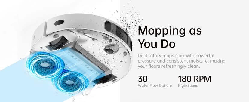 dreame L10s Ultra Robot Vacuum and Mop Combo, Auto Mop Cleaning and Drying, Self-Refilling and Self-Emptying Base for 60 Days of Cleaning, 5300Pa Suction and AI Navigation, Compatible with Alexa