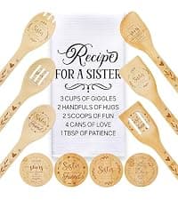 Wedding Gifts for Couples 2026, Bridal Shower Gifts for Bride to Be, Engagement Gift for Newlyweds, Bride Gift, Mr and Mrs Measuring Cups and Spoons Set with Dish Towel B0GTPW413P
